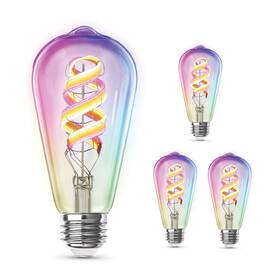 St2160 Feit Electric St2160/rgbw/fil/ag/4 St21 Smart Spiral Led Filament Edison Bulb 60w Equiv Rgbw Col