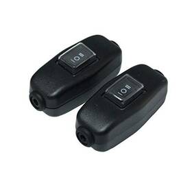 Aub082bgb96m Filshu Spdt 3 Position Inline Cord Switch On Off Black 2pcs
