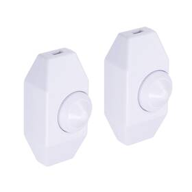 Fipux 601968195779 Rotary Cord Switch Ac 250v 2a Slide Control Lamp Dimmer 100-watt White 2 Set