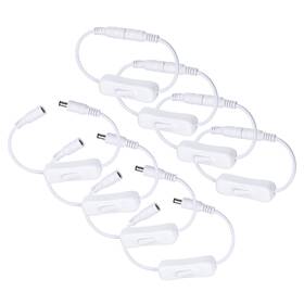 Fixinairp 601968102944 8pcs Dc 12v Inline Rocker On/off Switch With 5.5 X 2.1mm Jack Male To Female