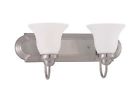 179750 Fixture Vanity Frosted 2 . White - Id 18 Light Glass