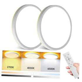 Fpds 707713931613 2 Pack Flush Mount Ceiling Light 8.7 Inch White-3cct 2700k/4000k/6000k