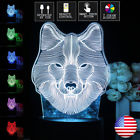 Fra3137886 Meco Wolf Head Illusion Colorful Touch Switch Remote Control Led