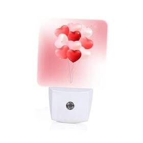 Fshvqkd 717701267341 Night Light Plug-in Lights With Dusk-to-dawn Pink Candy Heart Balloons