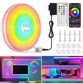 Fuzhouxiangshulinmaoyiyouxiangongsi 025128412139 Led Neon Rope Lights 32.8ft Control With App And Rgb
