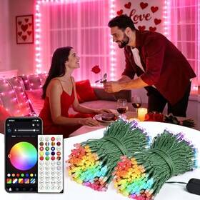 730000053 Ganzhou Yuan Jia Technology Development Co. Ltd Smart Valentines Day Lights With 300 Led 98 Ft Indoor Color Changing 98.4ft