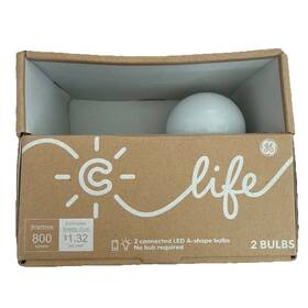 Ge 043168442985 C-life Smart Led Light Bulbs 800 Lumens A19 Soft White 1-pack App Control
