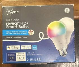 Ge 043168545457 Brand New Cync Color Changing Smart Light Bulbs Direct Connect A19 Led 2 Pack