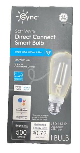 St19 Ge 043168546126 Soft White Direct Connect Smart Led Dimmable Alexa / Google