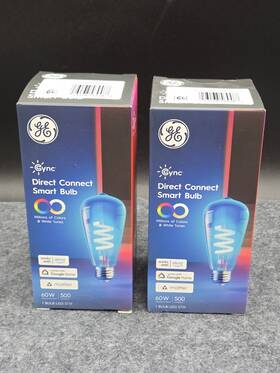 St19 Ge 043168564588 2 Pack Cync Full Color Direct Connect Led Smart Bulb Wifi Alexa Google