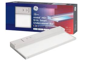 Ge 043168569378 Cync Reveal Hd 12 Inch Smart Undercabinet Bar Light Color Changing Alexa/google
