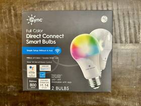 383208 Ge Cync A19 800 Lumens Direct Connect Smart Light Bulbs Led Color Changing