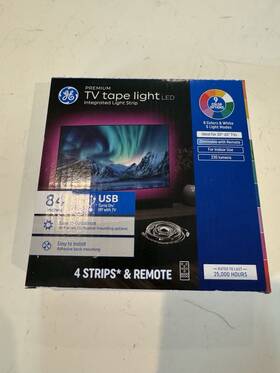 3839309 Ge Led Tv Tape Light 84-in Usb Strip Under Cabinet Remote Plug In