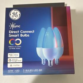 56741 Ge 43168 Cync Direct Connect B11 Candelabra Led Rgb Smart Bulbs 3pk 450 Lm