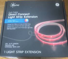 93128988 Ge Cync Full Color Direct Connect Led Light Strip Extension 8 Ft Indoor Dimmable