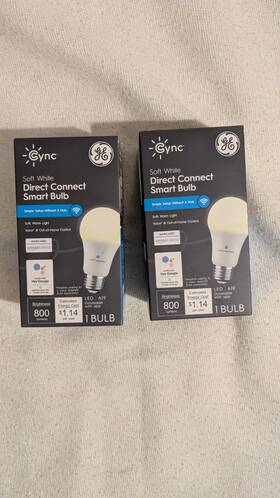 93129681 Ge Direct Connect Soft White Smart Led Light Bulbs 2-pack A19 Alexa Compatible