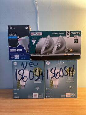 93129822 Ge Lot Of 4 Light Bulbs Utilitech Halogen Lighting Direct Connect