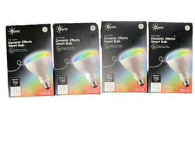 93130408 Ge Lot Of 4 Cync Full Color Dynamic Effects Led Smart Indoor Flood Light Br30
