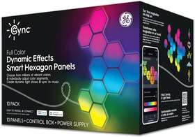 93130981 Ge Cync Dynamic Effects Smart Led Hexagon Light Panels 10 Pack-b4