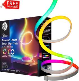 93131897 Ge Cync Dynamic Effects Smart Led Light Strip With Music Sync Color Changing Wi