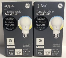 93096307 Ge A19 Bluetooth Smart Led Light Bulb C Sleep Adjustable White Lot Of 2