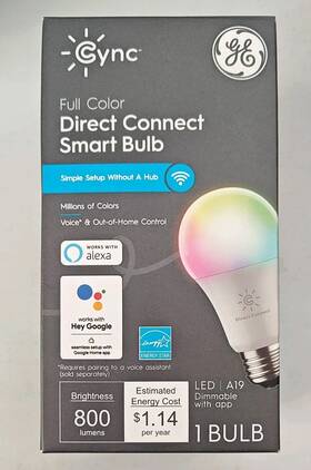 Cleda1 Ge Cync Full Color Direct Connect Smart One 1 Blub Led 800 Lumens Sealed