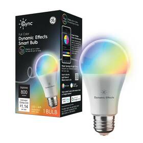 Cleda199cden Ge Cleda199cden/st-1p Cync Dynamic Effects Wifi Smart Bulb - 800 Lumens Dimmable