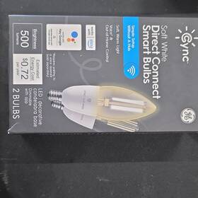 Ge Cync Cledbcaldgf-2t Direct Connect Smart Dimmable Led B11 Candelabra Bulbs 2-pack 500lm