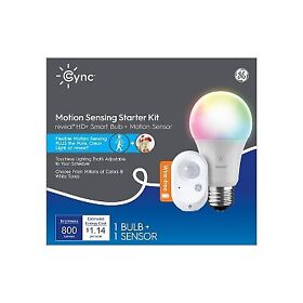 85923238 Ge Cync Reveal Full Color A19 Light Bulb With Motion Sensor