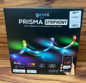 Gn-ew017-999 Geeni Symphony Wifi Led Strip Lights Rgbic Color Changing With Music Sync Voice