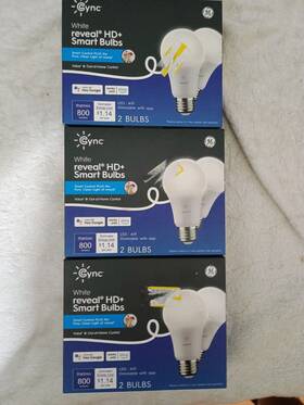 85923175 General Electric Ge Cync 2pk Reveal Smart Light Bulbs White Bluetooth And Wi-fi Enabled Aq
