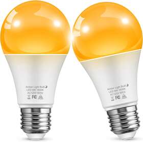 He-004-orpu-e26-4 Gk Lighting Lohas Sleep Aid Amber Light Bulbs Blue Blocking A19 9w 60 Watt Equivalen