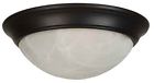 X4811-ob Glass 11 79991 Id Oiled . Alabaster Bronze Flushmount