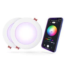 Globe Electric 058219500699 50069 Wi-fi Smart 6 Inch Ultra Slim Led Recessed Lighting Kit