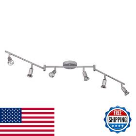 Globe Electric B0787d6sd4 59351 Payton 6-light Foldable Track Lighting Matte Silver