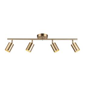 B08ntqq165 Globe Electric Pratt 4-light Track Lighting Kit Matte Brass/gold