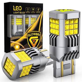 45smd Glowbri 7443 7440 Led Bulb White 4500 Lumens All-aluminum Body Wide Conta