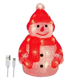 Ykl-1014 Gloworm Ykl1014 21cm Acrylic Christmas Figure Light Up Snowman Lighting 26