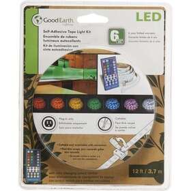 Ac1068-whg-12lf0-g Good Earth 00755284017373 1 -good 12ft L. Plug-in Color Changing Led Tape Light.