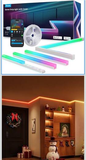 Govee 313042674659 Rgbic Led Strip Lights 32.8ft With Covers Smart Work Most Apps