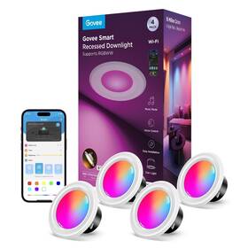 Govee 680358211381 Smart 6 Led Retrofit Recessed Can Lights For Indoor Living Room Ceiling