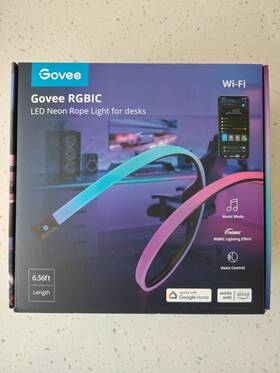 Govee 850034049854 Rgbic Led Neon Rope Light 6.56 Ft Brand New