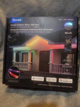 H616d Govee New Outdoor Strip Light Evo Smart Wifi 49.2 Ft 15 M Outside Rgbic Google