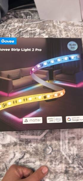 H61f5 Govee Strip Light 2 Pro 16.4ft Rgbic Led Smart Wi-fi App Voice Control