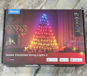 H70cs Govee Christmas String Lights 2 99ft 300 Led Multicolor Wi-fi Alexa Google Matt
