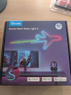 Pap-20 Govee Neon Rope Light 2 16.4ft Multicolor Led Alexa Google App Control