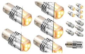 70821 Grand General 1157 Dual Color 15 Led Tower Bulb 12v 5 Pack Amber/white