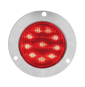 Grand General 79285 2 Inch Red Led Marker Light Red/red With Cr. Plastic Bezel