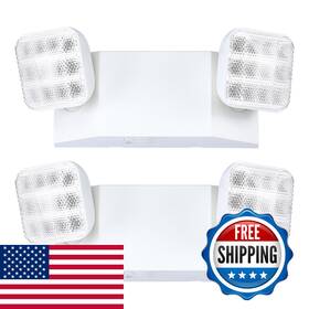 Gruenlich B07zcllyb5 Led Emergency Light Exit Lighting Fixtures Two Heads And Back-up