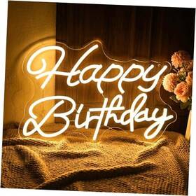 Gtvtyck Riv444 2026 Happy Birthday Neon Signs For Party Decor Dimmable Led